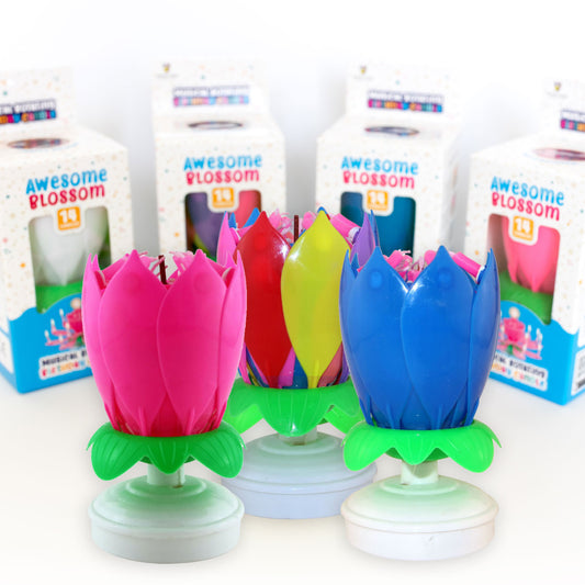 Awesome Blossom - Incredible Musical Lotus Flower Birthday Candle that Opens, Spins and Plays "Happy Birthday." image 0