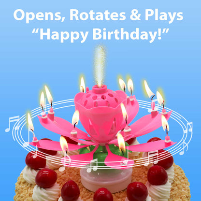Awesome Blossom - Incredible Musical Lotus Flower Birthday Candle that Opens, Spins and Plays "Happy Birthday." image 3