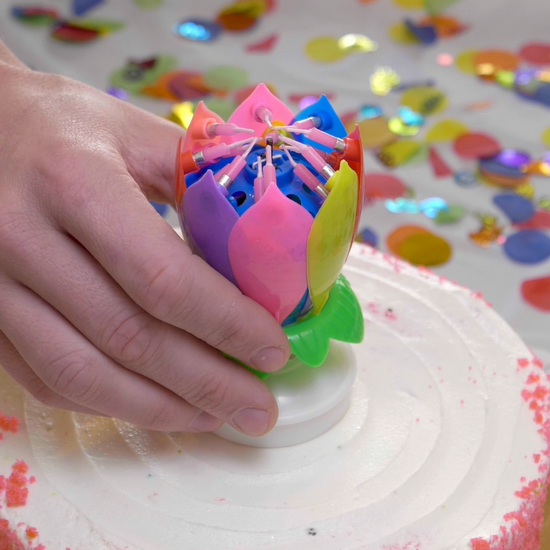 Watch the Awesome Blossom Birthday Candle 